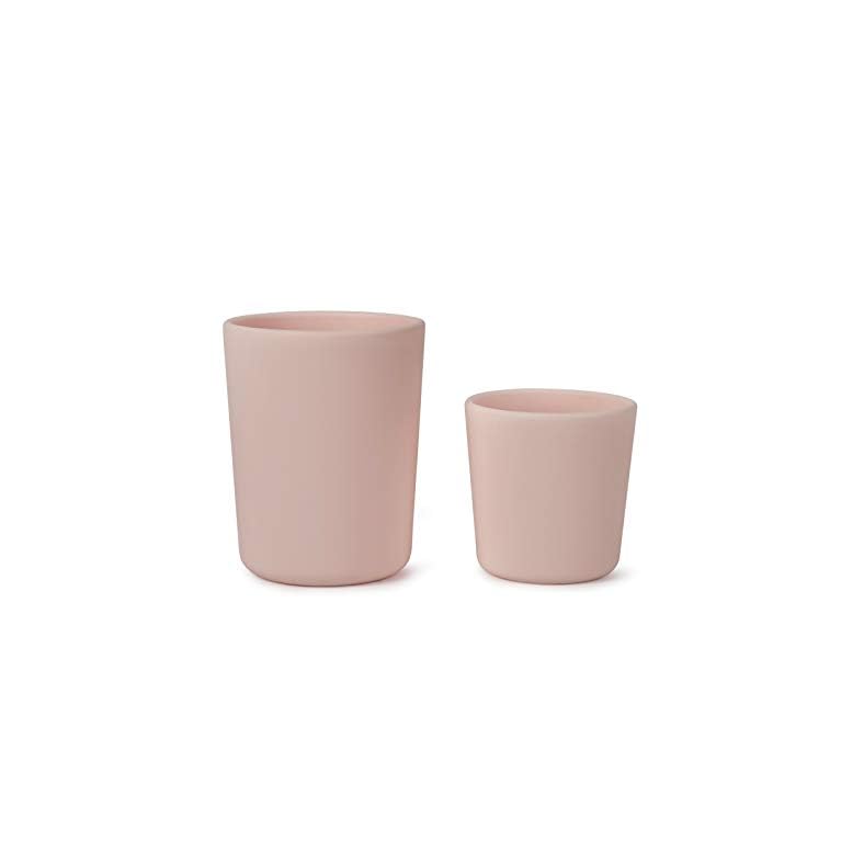Silicone Baby Cup 2Pack, Silicone Cup for Toddlers, Baby Open Cup BPA/Phthalate Free, Shatter Proof. (Pink)