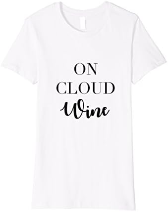 Womens On Cloud Wine Fitted Graphic T-Shirt Tee Large White