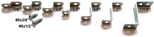 3/8" offset mounting canvas Z clips for picture framing -- #6 x 3/8" pan-head screws included -- 1000 bulk pack!
