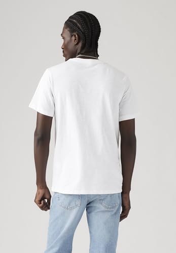 Short Sleeve Classic Pocket Tee, Hombre, White + Slub, L