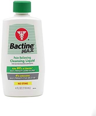 Bactine Max 4 oz Pain Relieving Liquid, Pack of 2