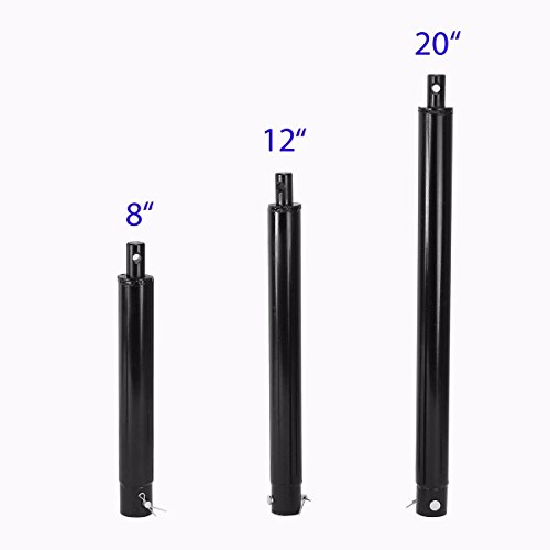 SKEMiDEX---Post Hole Digger Auger Bit Extensions Compatible to 3/4 Shaft w/ 8" 12" & 20" 3/4" Shaft with pin attachment Die Cast Construction