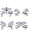 4 Sets Mermaid Face Gems Rhinestone Tattoo Festival Jewels Eyes Face Body Temporary Tattoos Glitter Temporary Tattoo Bindi Crystals Rainbow Tears Stickers