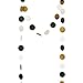 Ling's moment 9 Feet Circle Dots Paper Garland Gold & Black Circle Banner Decorations for Wedding Bridal Showers Birthday Graduation Baby Shower Event & Party Supplies