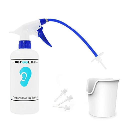 Ear Wax Removal,Earwax Claner System,BOCOO Ear Wax Irrigate Bottle Kit with 3 Tips,Ear Basin