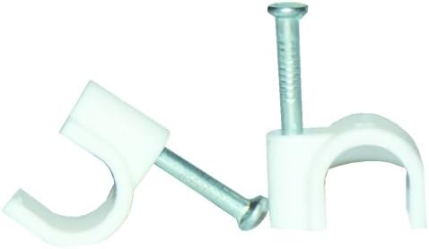 Voltman VOM512221 Box of 20 Cable Clips Diameter 9mm White
