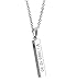 Thelivingstar BTS Members Name Date Cuboid Bar Pendant Necklace Fashion Jewelry Silver Titanium Chain Necklaces & Pendants for Fans (V)