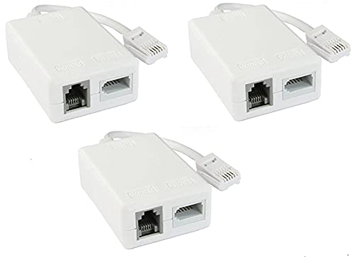 ALIDA SYSTEMS ® - ADSL Microfilter with lead for BT Broadband ADSL Router - 3 Pack