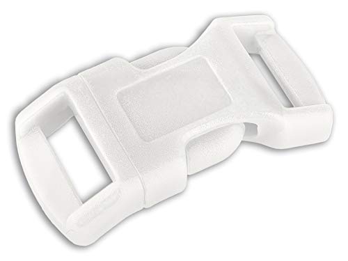100-1/2 Inch White Economy Contoured Side Release Plastic Buckle Closeout