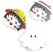 540 Pieces Wood Cartoon Sewing Fasteners Buttons Sew On Notions Supplies Q0375 Maruko for Clothes Pack Backpacks Crafting in bulk assorted large