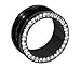 TOUCHNEW Black Anodized Titanium Over Surgical Steel Screw-on Plugs/gauges with Clear Diamond Cz Stones 2 Pieces (1/2'' (12MM))