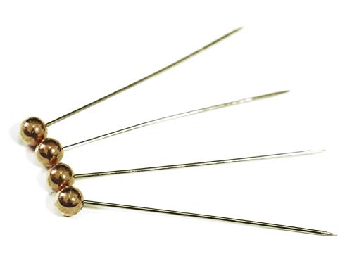 ALL in ONE Sewing Pins Pearl Ball Head Pins Straight Pins Quilting Pins for Dressmaker with Box (Rose Gold)
