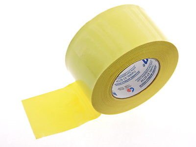 3" Hand EZ Tear PINKED EDGE Yellow Construction Sealing PVC Vinyl Duct Tape 60yd 9mil Asbestos Abatement Waste Bag tie off Hanging Visquine Plastic Sheeting Sheet Seaming Moisture Barrier Seal - Thumbnail 2