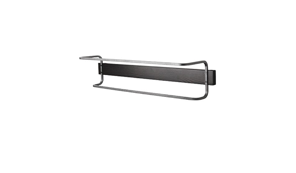 IKEA HJALMAREN - toallero, doble, negro-marrón mancha - 60 cm ...