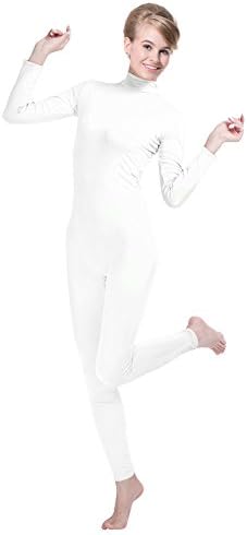 CuteCatCos Unisex Lycra Spandex Unitard Mock Neck Long Sleeves Footless Elastane Bodysuit Costume