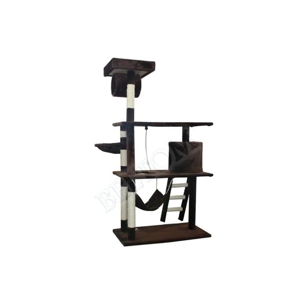 Beltom TIRAGRAFFI per Gatti Alto 141 CM. Gioco Completo Parco Giochi Cuccia Gatto Nuovo GRAFFIATOIO SISAL Albero CUCCE…