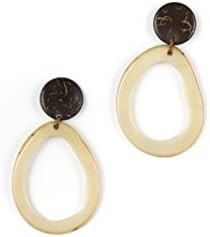 Tagua Nut, Fair Trade, Eco-Friendly, Sustainable, Handmade, Adjustable Besos Earrings (Ivory)