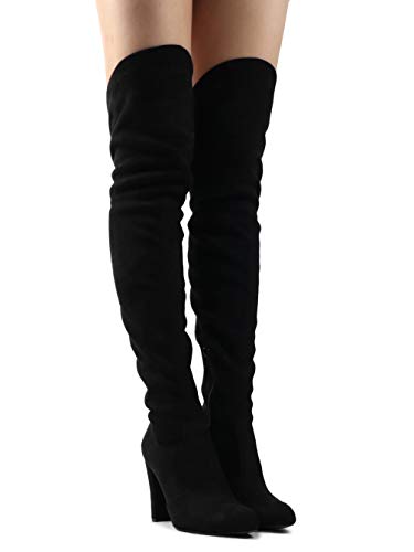 thigh high drawstring boots