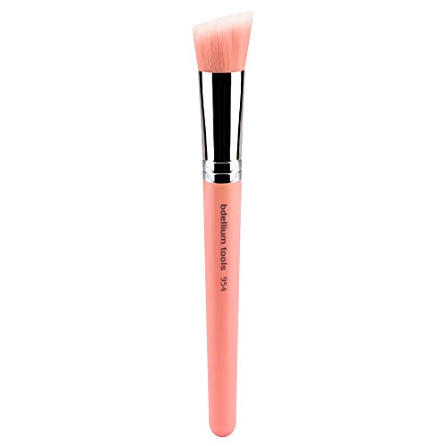 Bdellium Tools Professional Eco-Friendly Makeup Brush Pink Bambu Series - Duet Fiber Slanted Kabuki 954