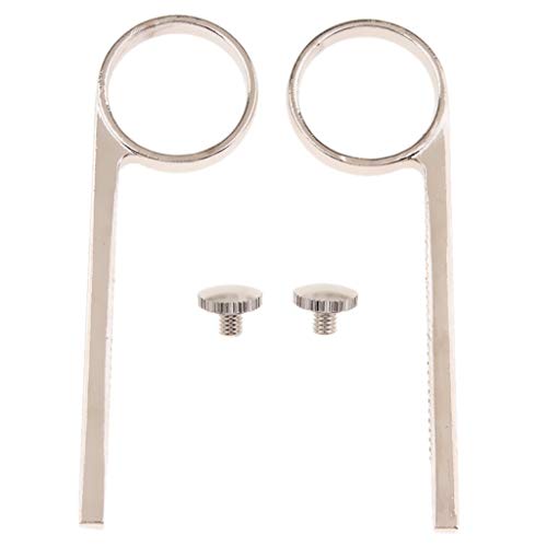 2 Pieces Trumpet Slide Finger Ring with Fix Screws, Trumpet Brass Instrument Replacement Parts
