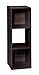 ClosetMaid Cubeicals 3 Cube Storage Shelf Organizer Bookshelf, Stackable, Vertical or Horizontal, Easy Assembly, Wood, Espresso Finish