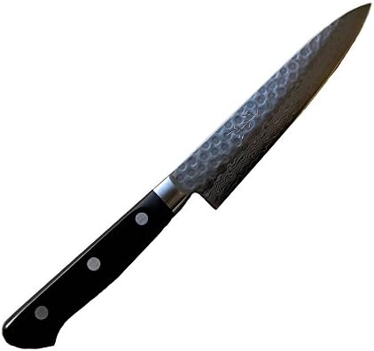 Houcho.com Sakai Ajimasa, Genuine Sakai-Manufactured, 5.31"(135mm) 17 Layers VG10 Damascus Steel Utility Knife