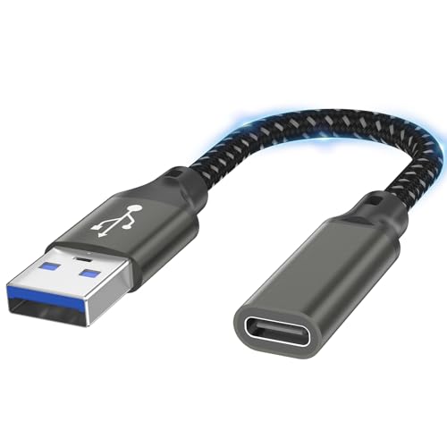 layajia Adaptador USB Tipo C a USB 3.0, Cable OTG Tipo-C Macho a USB Hembra Convertidor Compatible con iPhone 17/16/15 Pro MAX, iPad Mini/Pro, MacBook Pro/Air, Samsung Galaxy S25-0,5m