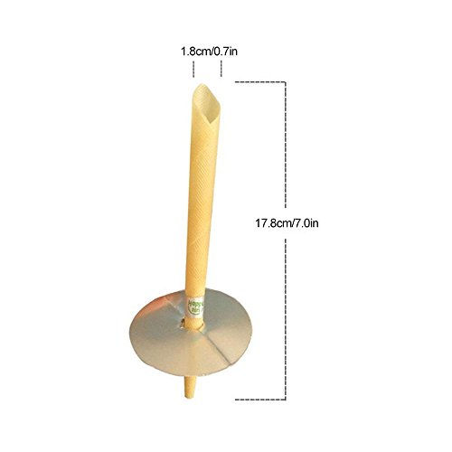Leegoal Beeswax Candling 2Pcs smoke free Natural Cones Candle Waxing with Protective Disk Removable Drip Free Filter without pesticide residue
