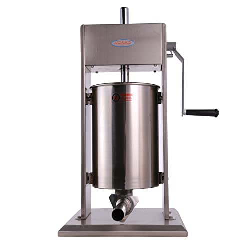 Hakka 22 Lb/10 L Sausage Stuffer 2 Speed Stainless Steel Vertical Meat Filler
