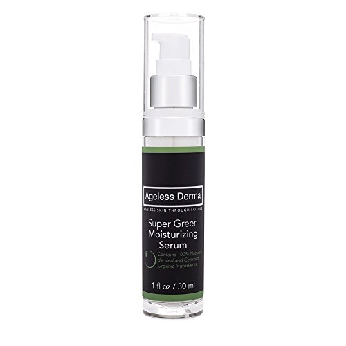 Ageless Derma Super Green Moisturizing Serum with Certified Organic Ingredients