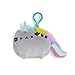 GUND Pusheenicorn Pusheen Unicorn Cat Plush Stuffed Animal Backpack Clip, Gray, 4.5