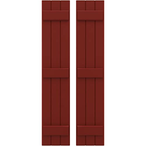 10 1/2"W x 32"H Americraft Three Board (3 Batten) Exterior Real Wood Joined Boa…