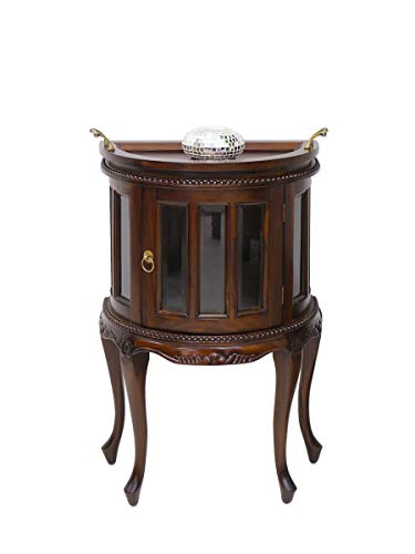 Antike Fundgrube Halbrunder Teeschrank im antik Stil aus Massivholz