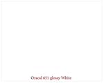 12" x 10 Ft Roll of Glossy Oracal 651 White Permanent Adhesive-Backed Vinyl for Craft Cutters, Punches and Vinyl Sign Cutters