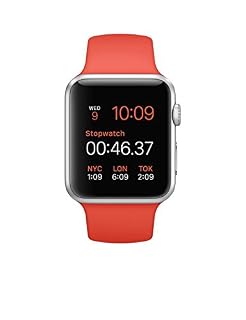 Apple Watch Sport 42Mm Silver Aluminum Case With Orange Sport Band (888462668736)