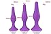 Anal Trainer Butt Plug Kit by Healthy Vibes (3 Pack, Purple) - Suction Cup Anal Toys for Men or Women Help Train and Prepare Rectum for More Pleasurable Intercourse - Soft and Pliable - Phthalate Free