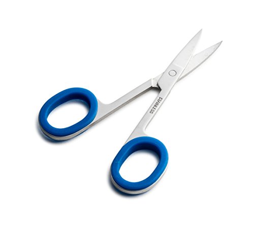 OceanPure Curved Tip Rubber Grip Nail Scissors (Blue) - Thumbnail 5