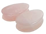 Bandaru Organics Rose Quartz Teardrop Double Flared Stone Plugs