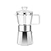 GEESTA Premium Crystal Glass-Top Stovetop Espresso Moka Pot - 6 cup - Coffee Maker with Durable Food-Grade Aluminum Bottom and Retro Shape