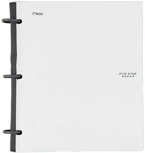 Five StarFlex White NoteBinder, 1-Inch Capacity, 11.5 x 11 Inches, Notebook and Binder All-in-One (72512)