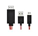 Premium 6.5 Feet / 2 Meter Long MHL Micro USB to HDMI 1080P HDTV 5 Pin Audio Video Mirroring Adapter Cable Cord for HTC Droid DNA - EVO 3D - EVO 4G LTE - EVO View 4G - Flyer - HTC One M8 - HTC One Max - J ISW13HT - Jetstream - One - One S - One X - One X+ - One XL - Raider - Rezound - Sensation - Sensation 4G - Sensation XE - Velocity - Vivid - Huawei - Ascend D Quad - Ascend D1 - Ascend D1 Quad - Ascend D1 Quad XL - Ascend D2 - Ascend P1 - Ascend P1 S - Ascend P2
