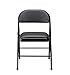 OFM Essentials Collection Multipurpose Padded Metal Folding Chair, Pack of 4, in Black