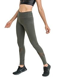 Leggings de yoga con elegantes paneles de malla en contraste