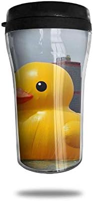 Rubber Inflatable Duck Ice Coffee Small Coffee Cup Carrying Hand Cup Reusable Plastic Curve Travel Cup