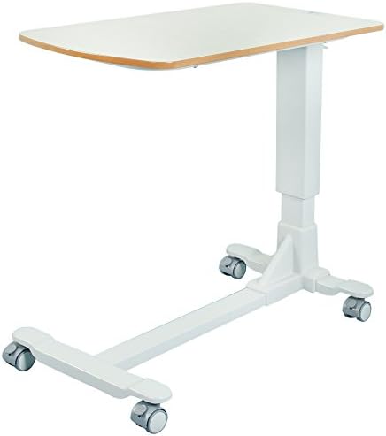 Medical Adjustable Bedside Table with Wheels