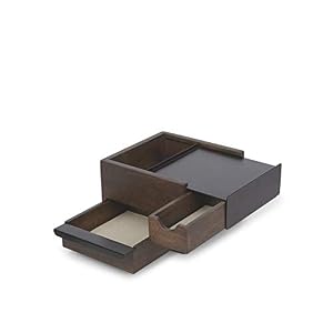Umbra-Mini-Stowit-Jewelry-Box-Modern-Keepsake-Storage-Organizer-with-Hidden-Compartment-Drawers-for-Ring-Bracelet-Watch-Necklace-Earrings-and-Accessories-Black-Walnut