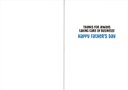 Bear With Toilet Plunger Funny Father's Day Card for Dad