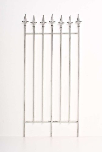 CLP Metall-Rankgitter Elisa I Größe: 100 x 50 cm, Stabstärke 0,7 cm I Rankhilfe für Kletterpflanzen I erhältlich, Farbe:antik weiß – Bild 3