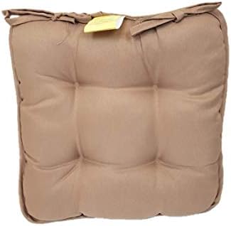 Set of 2/4/6 Seat Cushions With Ties Luxurious Padded Quilted Seat Cushions Indoor Outdoor Garden Patio Kitchen & Office Chairs (Brown, 2)