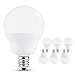 JandCase LED Globe Candelabra Light Bulbs, 60W Incandescent Equivalent, 5W, 600lm, Natural Daylight White 4000K, Tiny G14 LED Bulbs for Ceiling Fan, E12 Base, 6 Pack